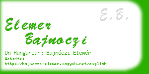 elemer bajnoczi business card